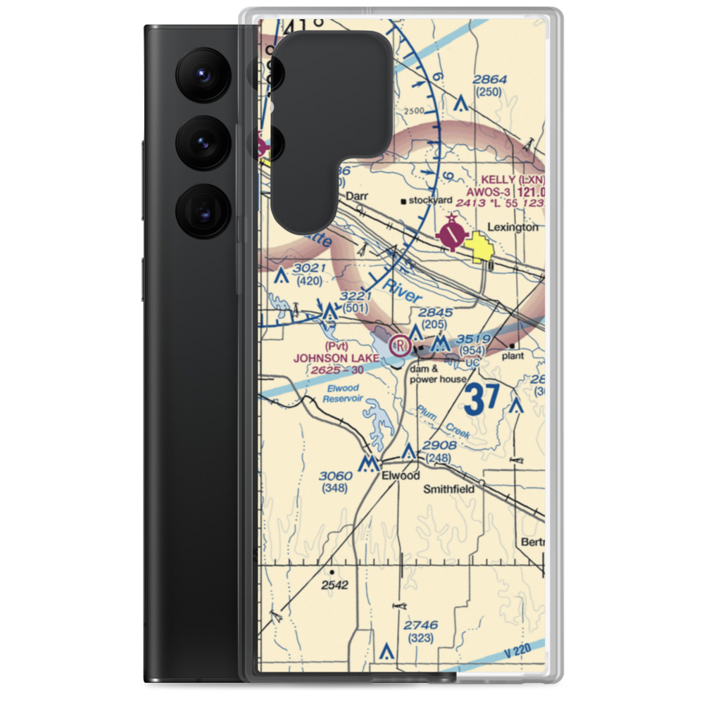 Johnson Lake Airport (2NE0) VFR Sectional Samsung Case Samsung Galaxy S22 Ultra model shown