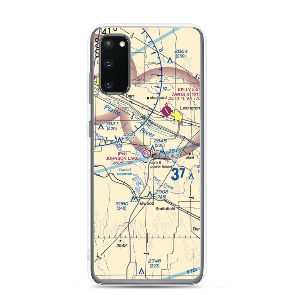 Johnson Lake Airport (2NE0) VFR Sectional Samsung Case Samsung Galaxy S20 model shown