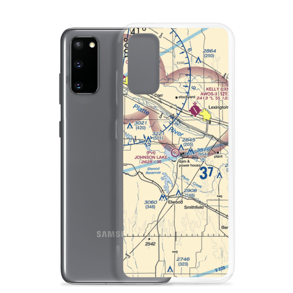 Johnson Lake Airport (2NE0) VFR Sectional Samsung Case Samsung Galaxy S20 model shown