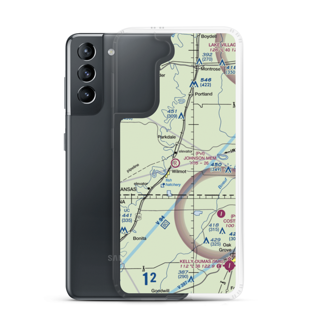 Johnson Memorial Airport (05XS) VFR Sectional Samsung Case Samsung Galaxy S21 model shown