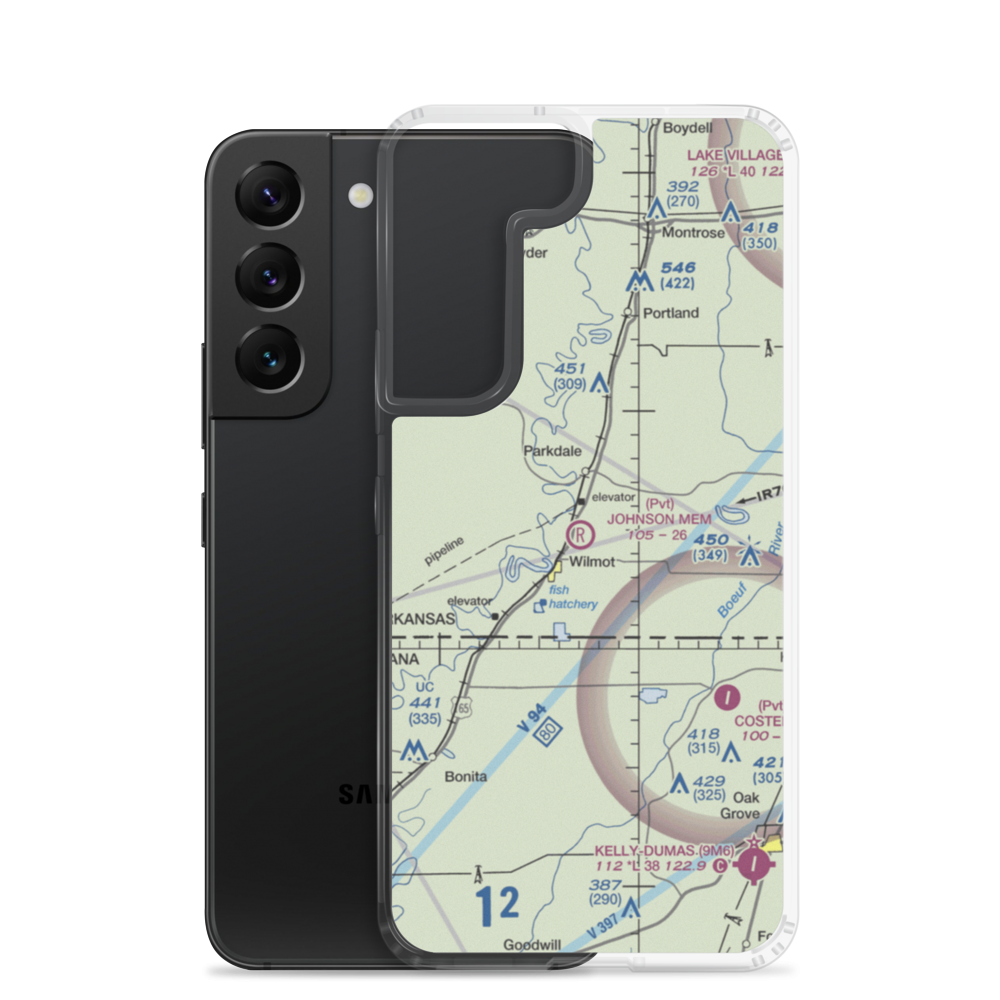 Johnson Memorial Airport (05XS) VFR Sectional Samsung Case Samsung Galaxy S22 model shown