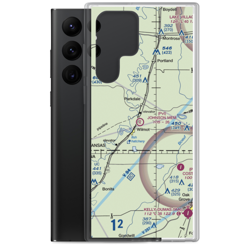 Johnson Memorial Airport (05XS) VFR Sectional Samsung Case Samsung Galaxy S22 Ultra model shown