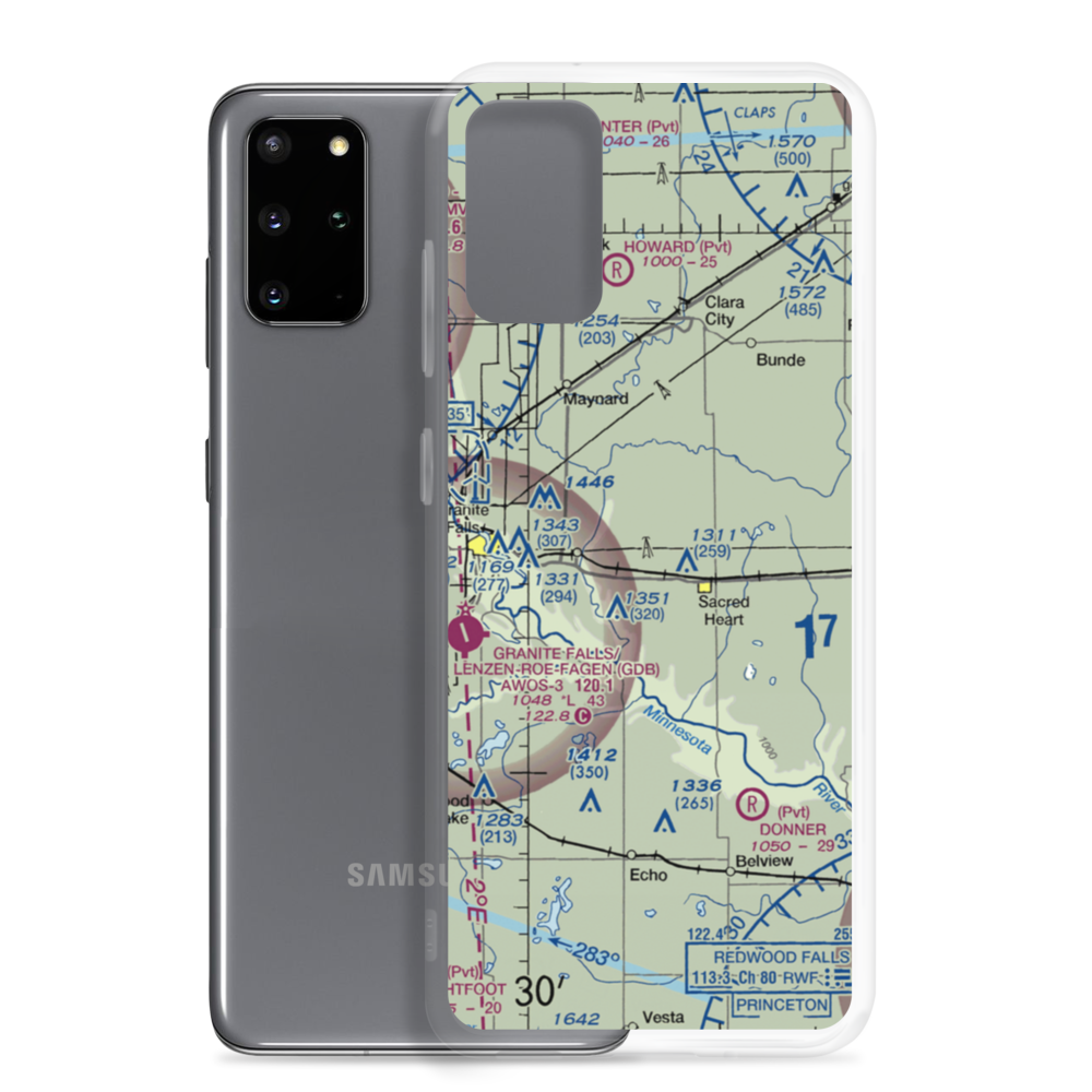 Johnson Private Airport (7MN0) VFR Sectional Samsung Case Samsung Galaxy S20 Plus model shown