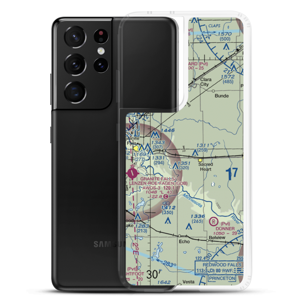 Johnson Private Airport (7MN0) VFR Sectional Samsung Case Samsung Galaxy S21 Ultra model shown