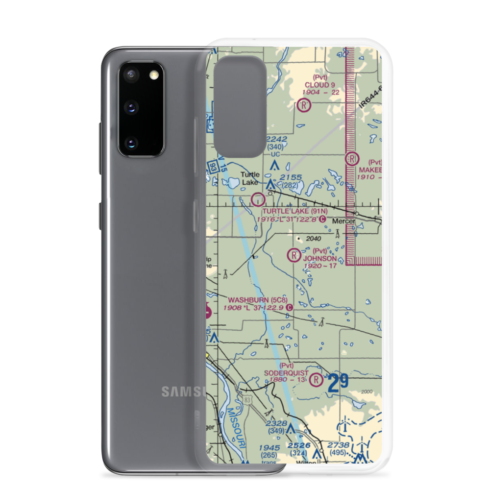 Johnson Private Airport (NA12) VFR Sectional Samsung Case Samsung Galaxy S20 model shown