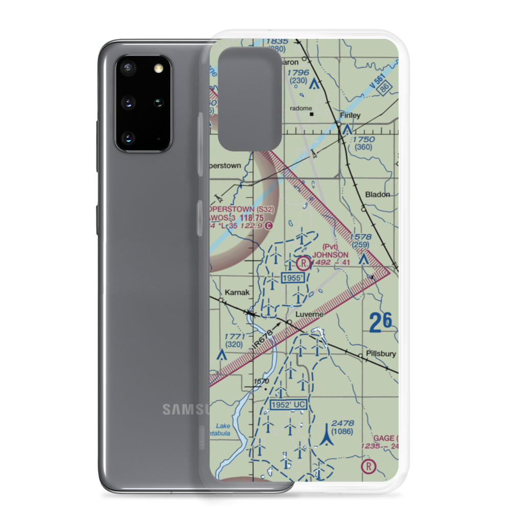 Johnson Private Airstrip (NA86) VFR Sectional Samsung Case Samsung Galaxy S20 Plus model shown