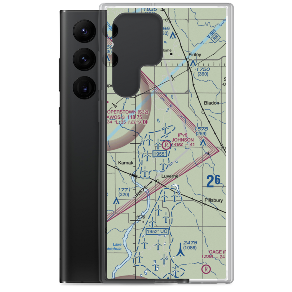 Johnson Private Airstrip (NA86) VFR Sectional Samsung Case Samsung Galaxy S22 Ultra model shown