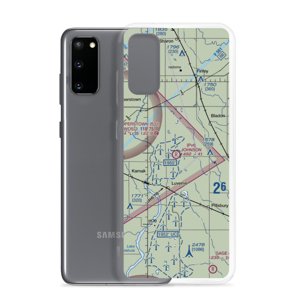 Johnson Private Airstrip (NA86) VFR Sectional Samsung Case Samsung Galaxy S20 model shown