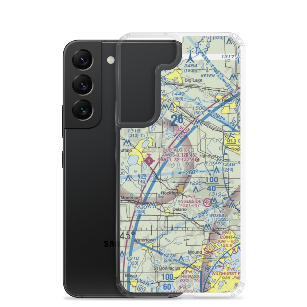 Johnson Seaplane Base (MY86) VFR Sectional Samsung Case Samsung Galaxy S22 model shown