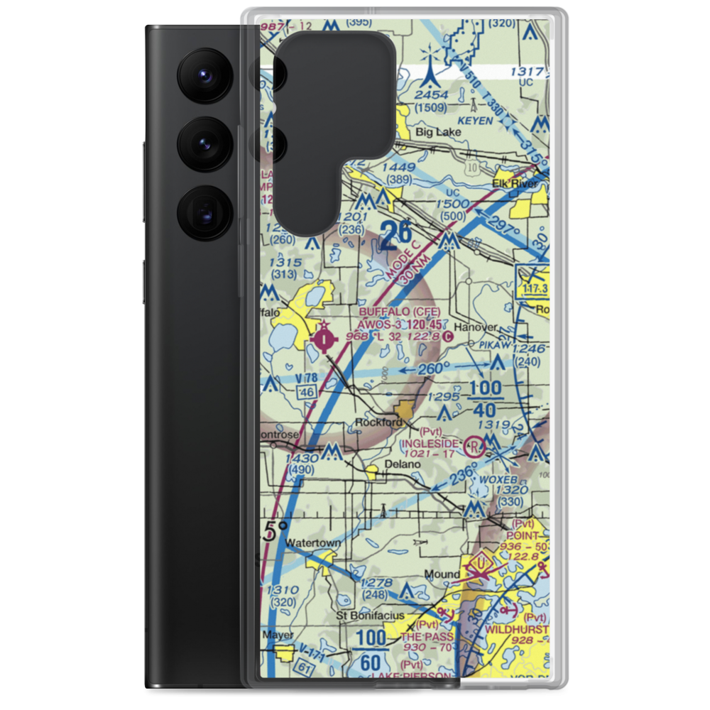 Johnson Seaplane Base (MY86) VFR Sectional Samsung Case Samsung Galaxy S22 Ultra model shown