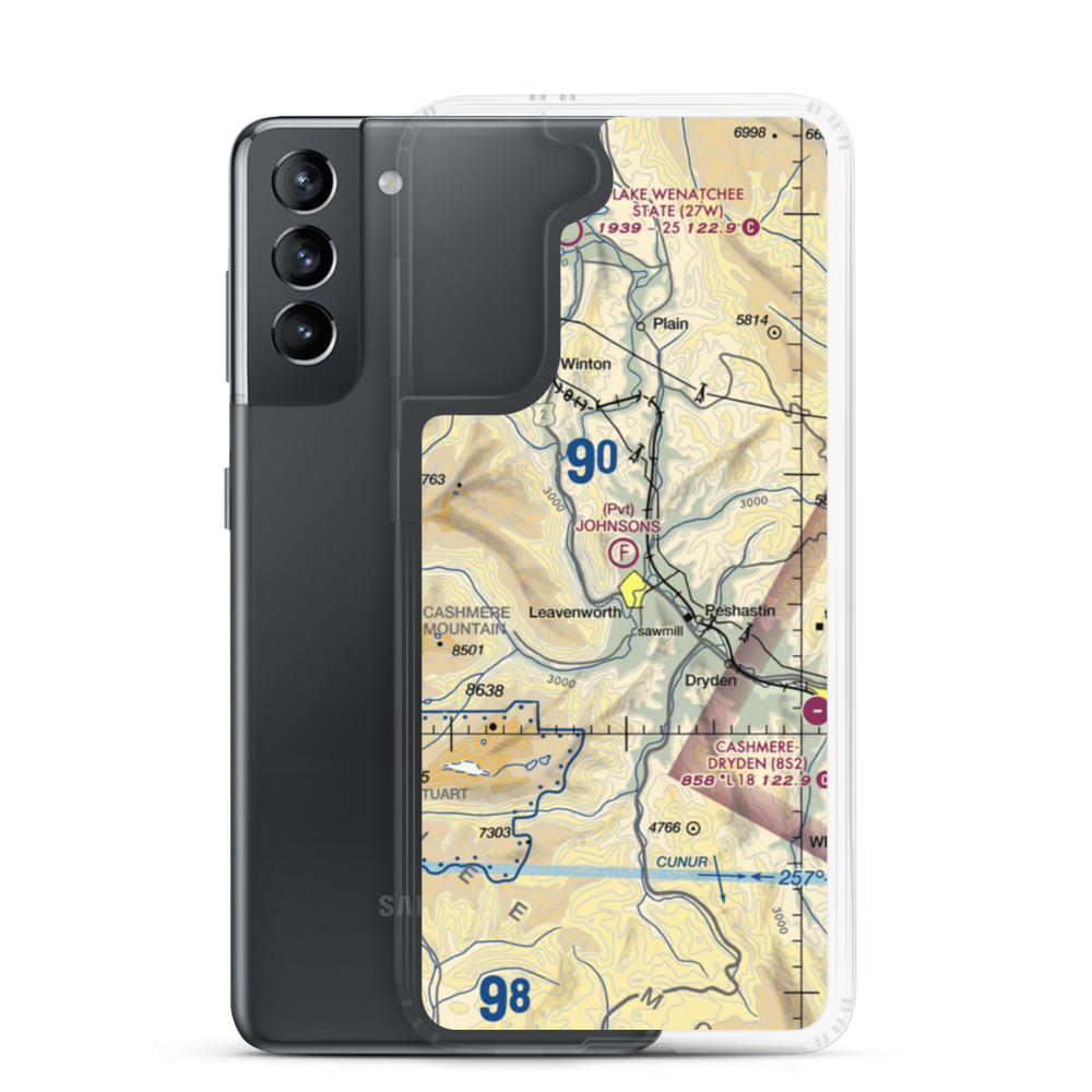 Johnson's Landing Ultralightport (3WA1) VFR Sectional Samsung Case Samsung Galaxy S21 model shown