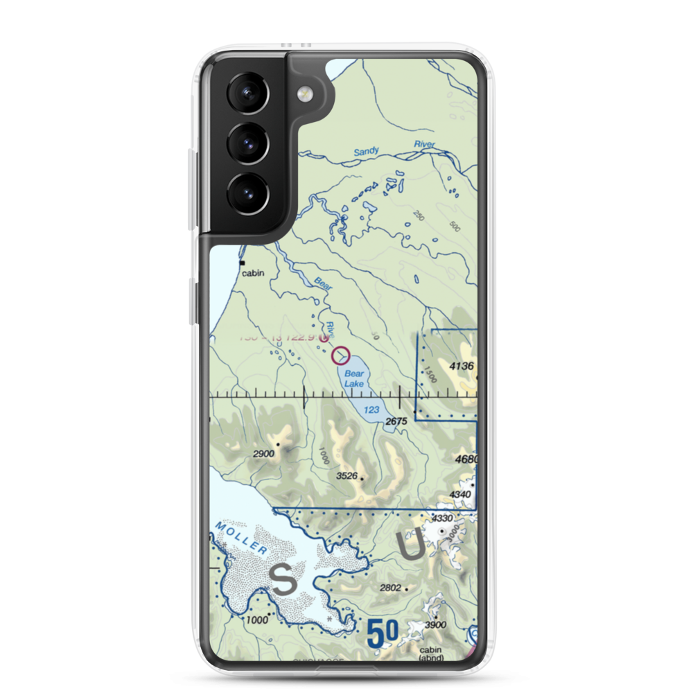 Johnsons Landing Airport (Z52) VFR Sectional Samsung Case Samsung Galaxy S21 Plus model shown