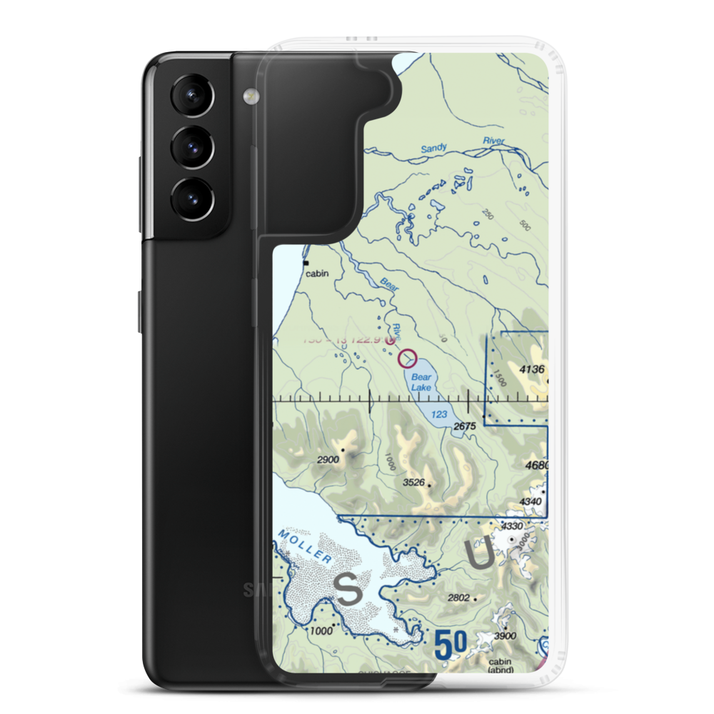 Johnsons Landing Airport (Z52) VFR Sectional Samsung Case Samsung Galaxy S21 Plus model shown