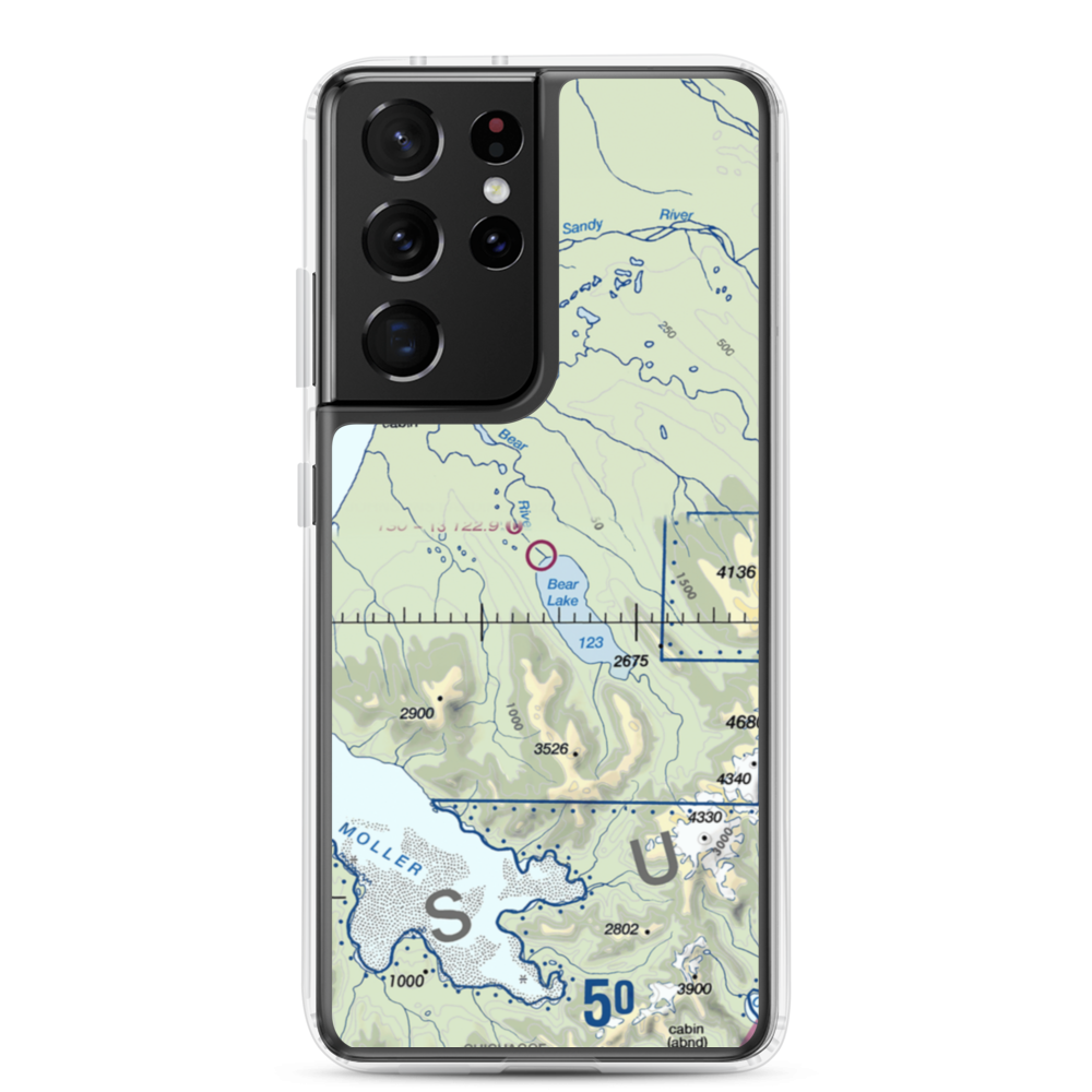 Johnsons Landing Airport (Z52) VFR Sectional Samsung Case Samsung Galaxy S21 Ultra model shown