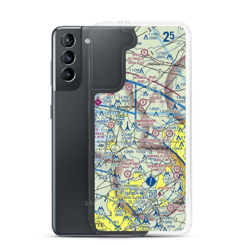 Johnston Airport (35NC) VFR Sectional Samsung Case Samsung Galaxy S21 model shown
