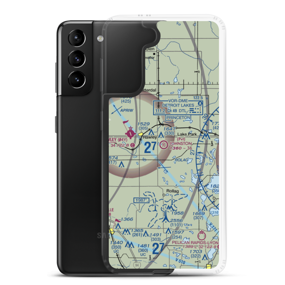 Johnston Airport (MY99) VFR Sectional Samsung Case Samsung Galaxy S21 Plus model shown