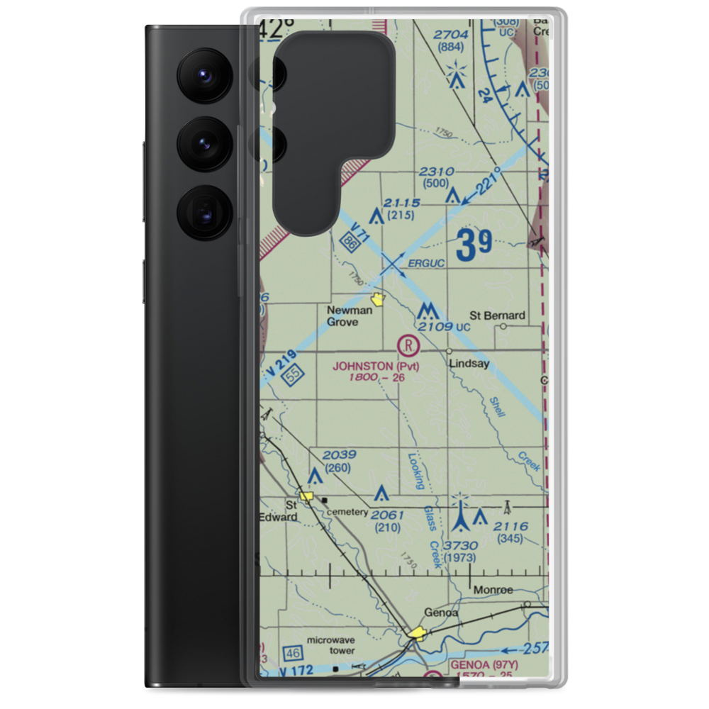 Johnston Field (9NE4) VFR Sectional Samsung Case Samsung Galaxy S22 Ultra model shown