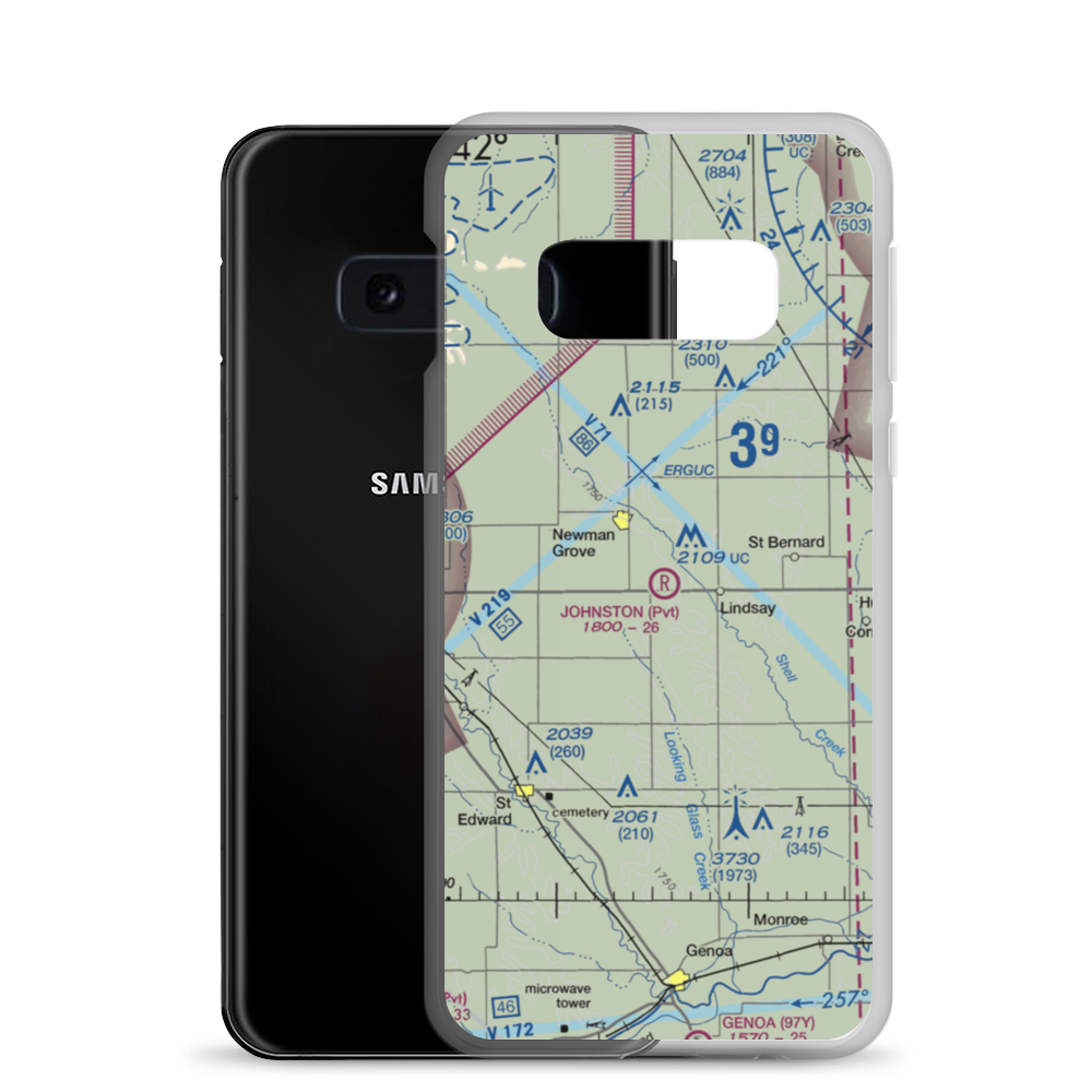 Johnston Field (9NE4) VFR Sectional Samsung Case Samsung Galaxy S10e model shown
