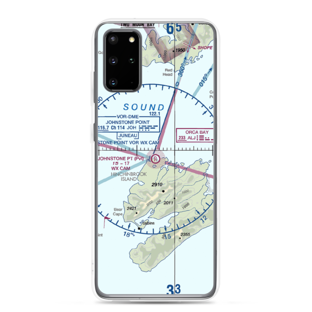 Johnstone Point Airport (2AK5) VFR Sectional Samsung Case Samsung Galaxy S20 Plus model shown