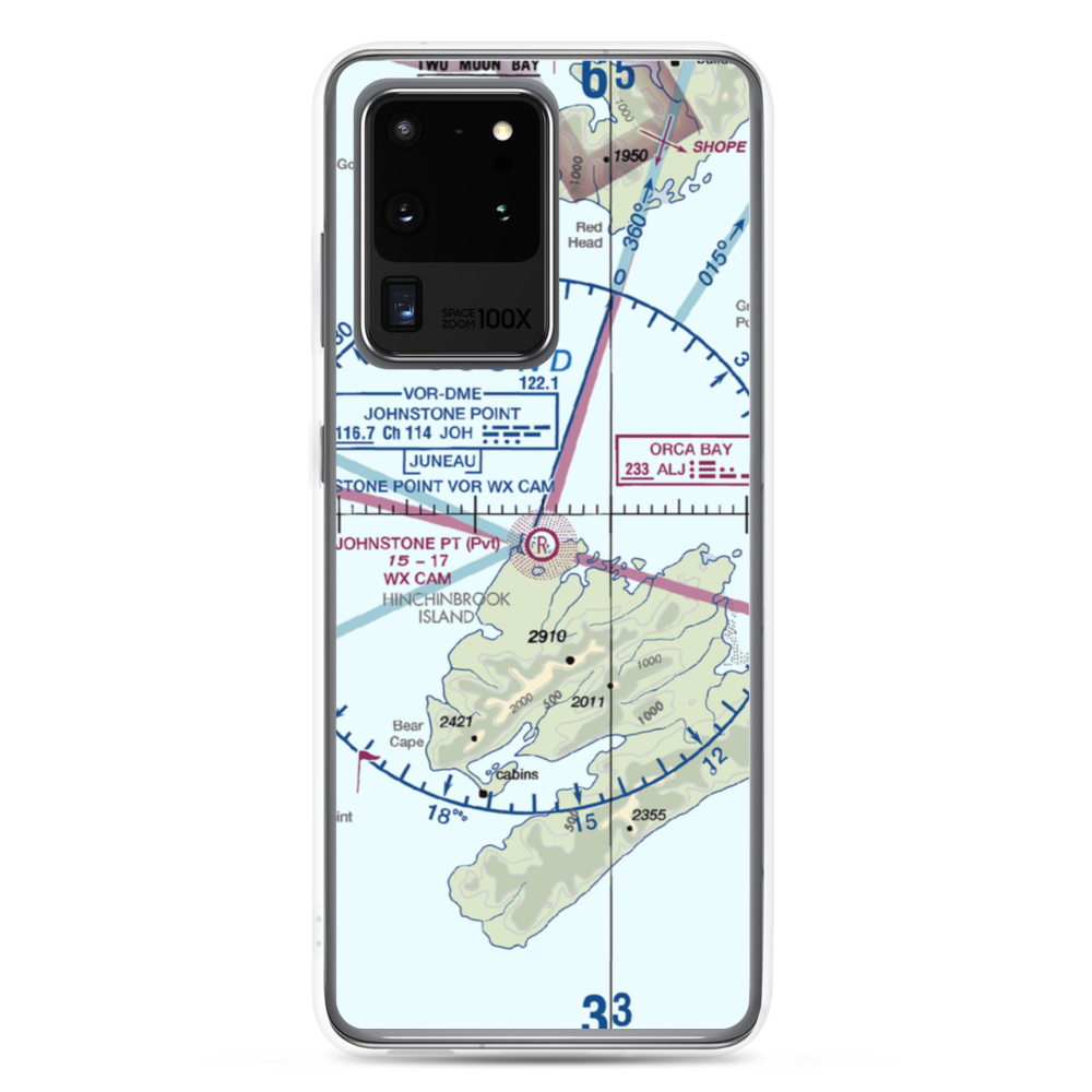 Johnstone Point Airport (2AK5) VFR Sectional Samsung Case Samsung Galaxy S20 Ultra model shown