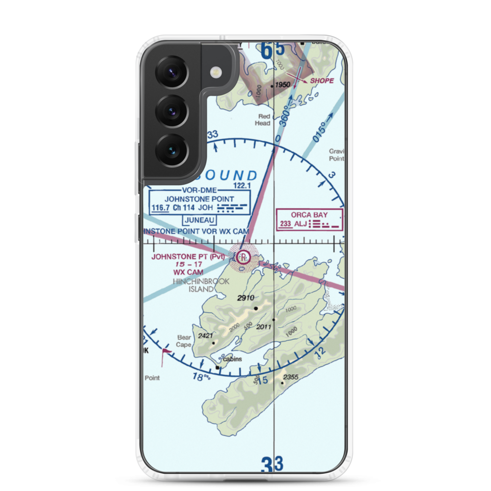 Johnstone Point Airport (2AK5) VFR Sectional Samsung Case Samsung Galaxy S22 Plus model shown