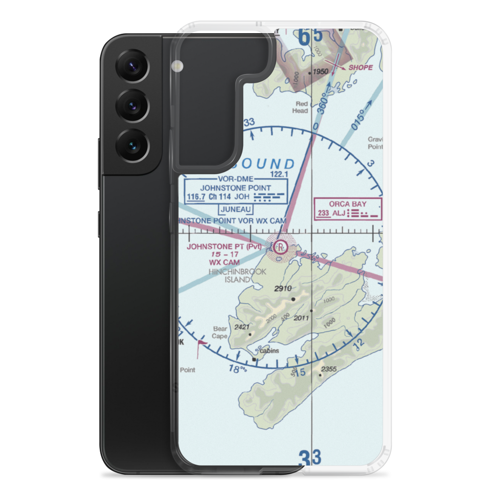 Johnstone Point Airport (2AK5) VFR Sectional Samsung Case Samsung Galaxy S22 Plus model shown