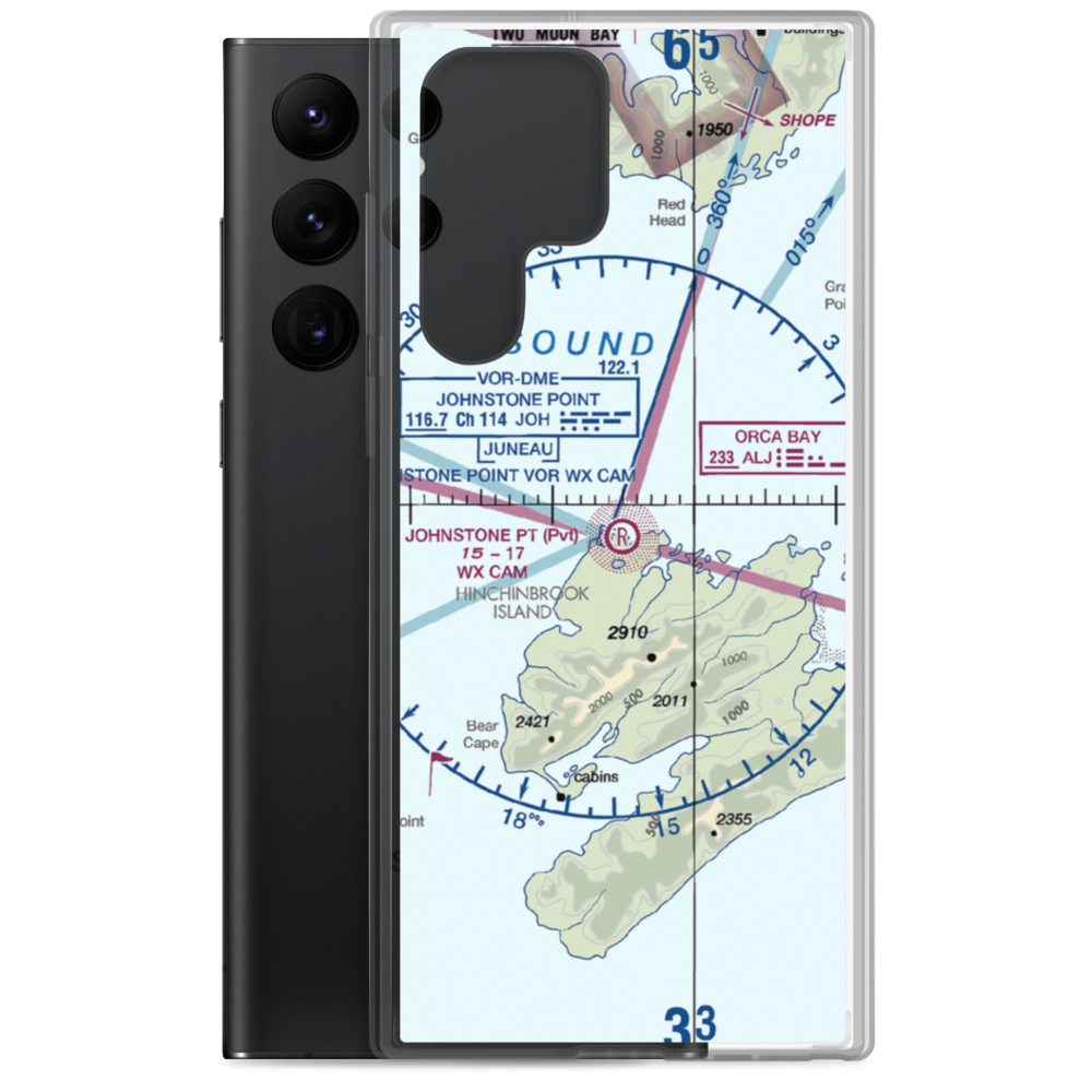 Johnstone Point Airport (2AK5) VFR Sectional Samsung Case Samsung Galaxy S22 Ultra model shown
