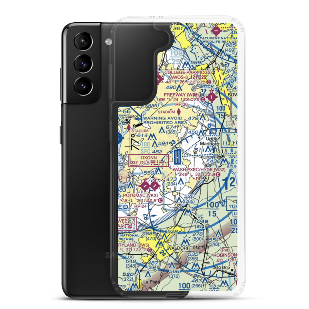 Joint Base Andrews (ADW) VFR Sectional Samsung Case Samsung Galaxy S21 Plus model shown