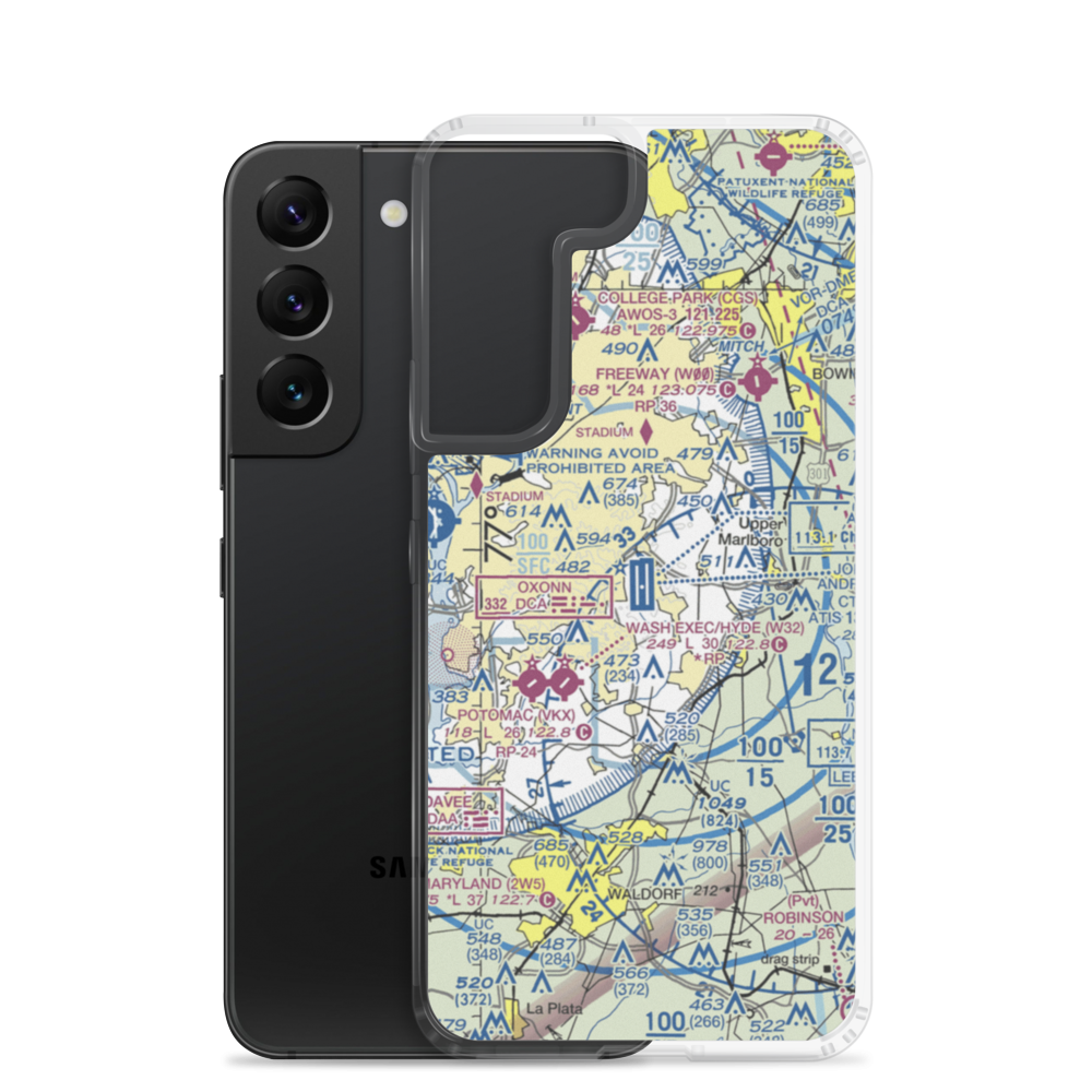 Joint Base Andrews (ADW) VFR Sectional Samsung Case Samsung Galaxy S22 model shown