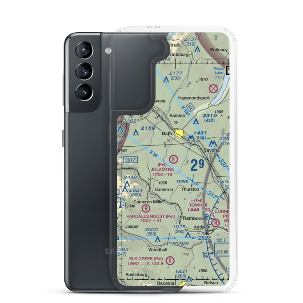Jolamtra Landing Area Airport (23NY) VFR Sectional Samsung Case Samsung Galaxy S21 model shown
