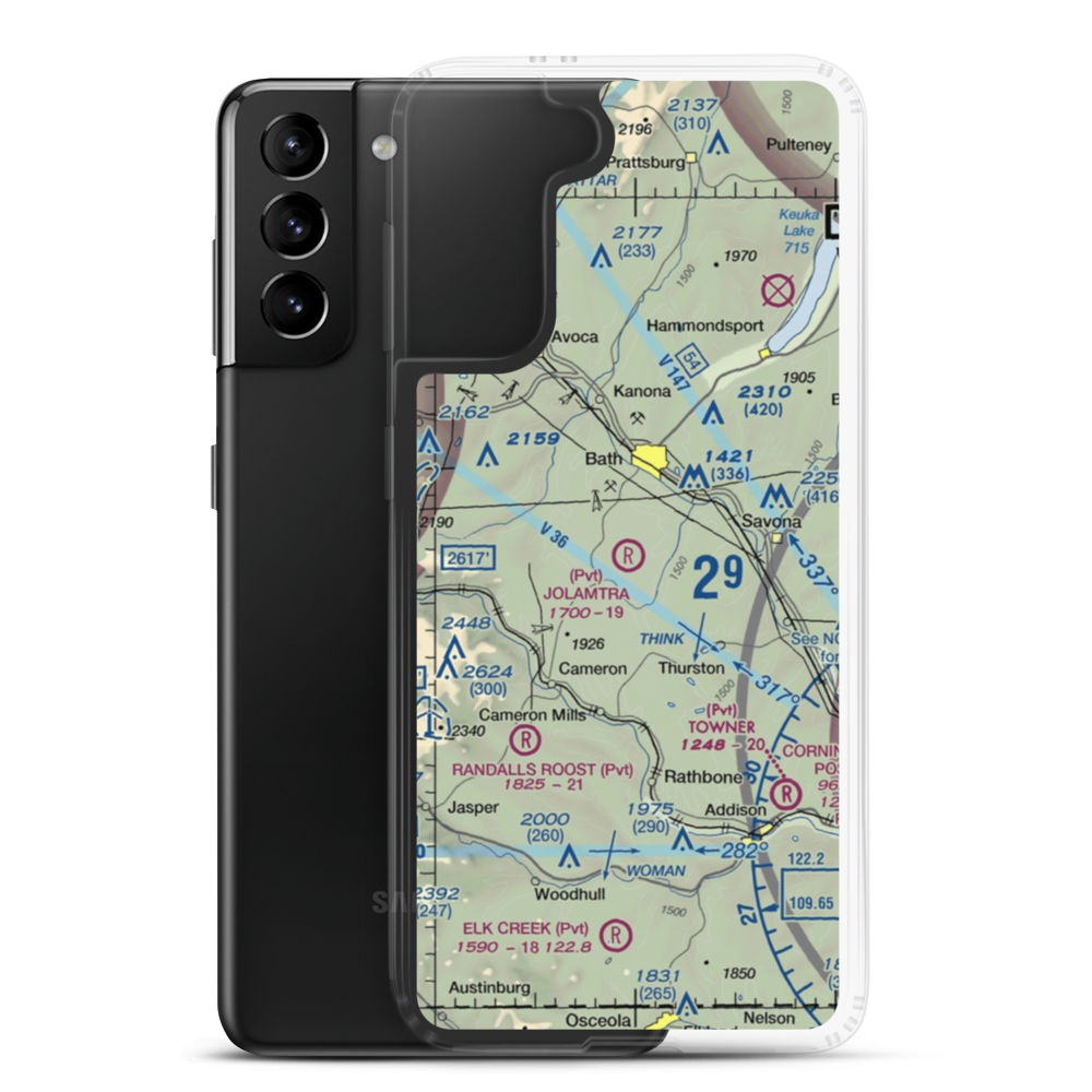 Jolamtra Landing Area Airport (23NY) VFR Sectional Samsung Case Samsung Galaxy S21 Plus model shown