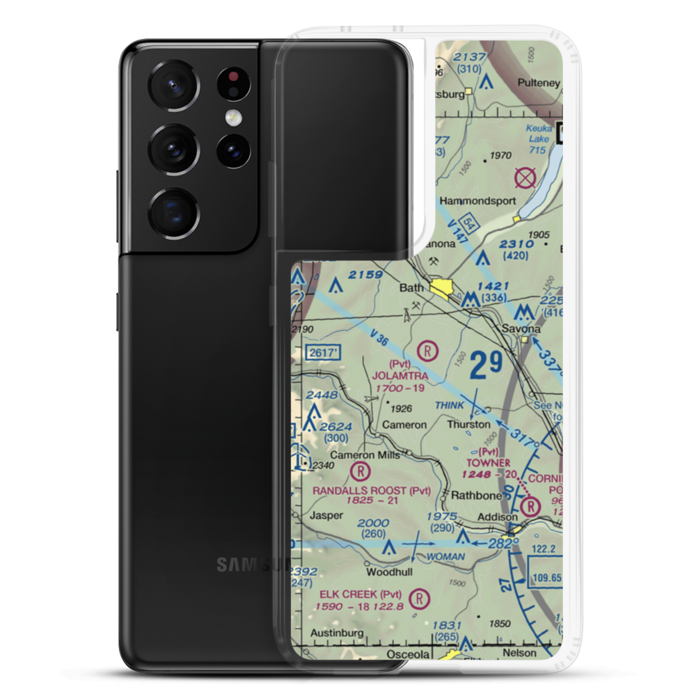 Jolamtra Landing Area Airport (23NY) VFR Sectional Samsung Case Samsung Galaxy S21 Ultra model shown
