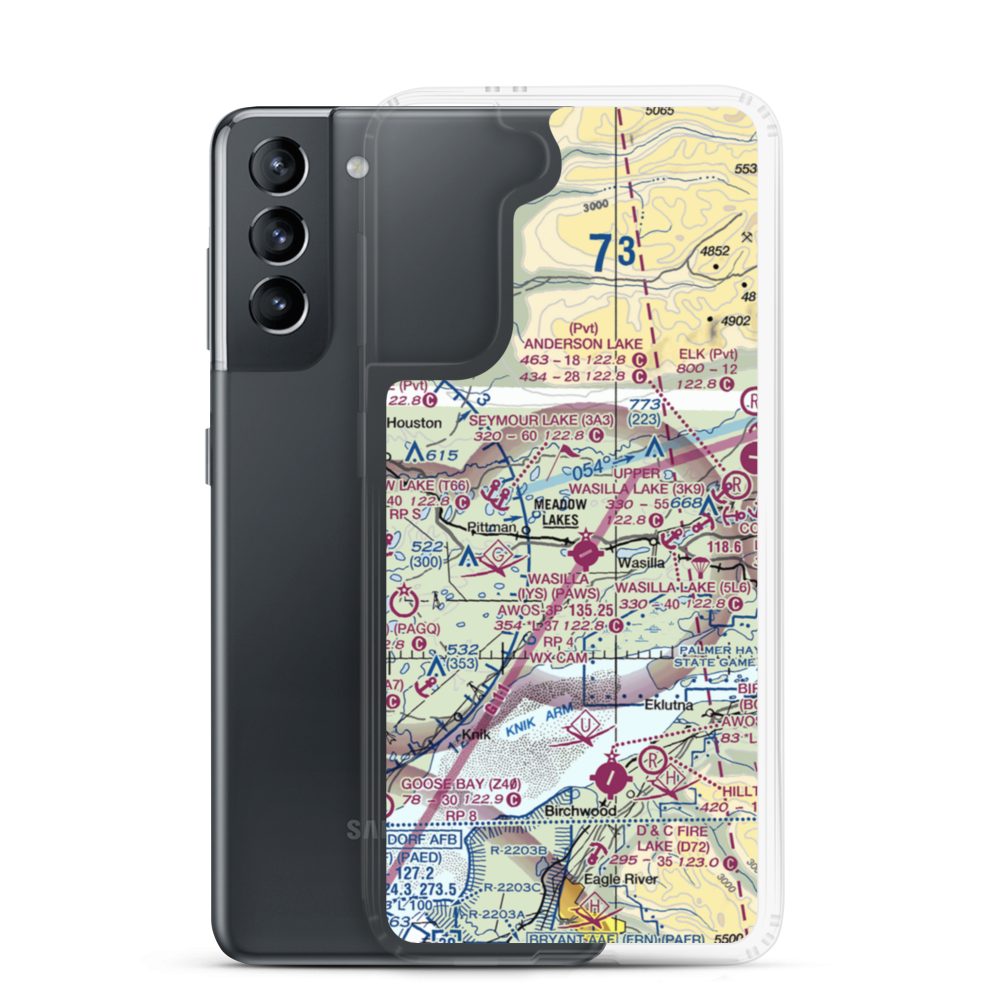 Jolly Field (AK79) VFR Sectional Samsung Case Samsung Galaxy S21 model shown