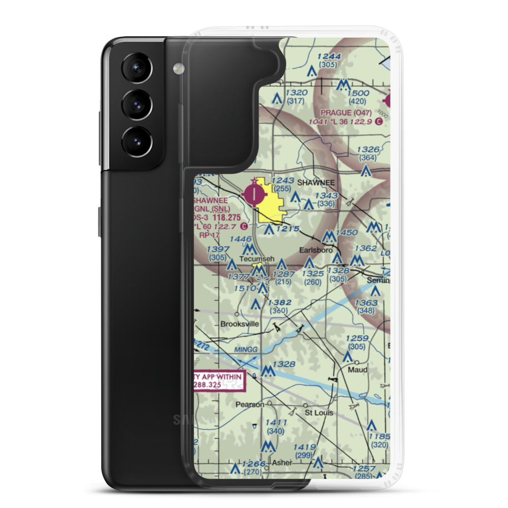 Jones Air Park (36OK) VFR Sectional Samsung Case Samsung Galaxy S21 Plus model shown