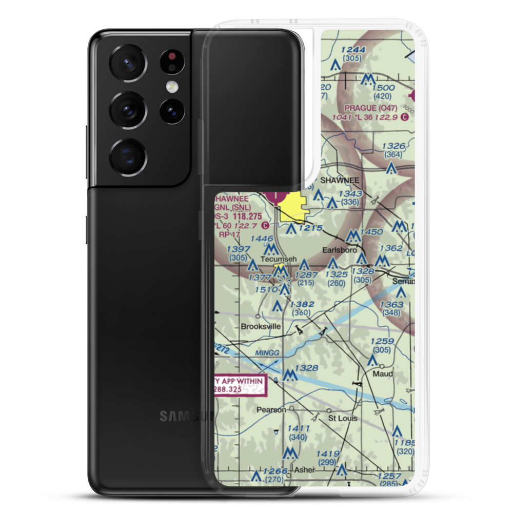 Jones Air Park (36OK) VFR Sectional Samsung Case Samsung Galaxy S21 Ultra model shown