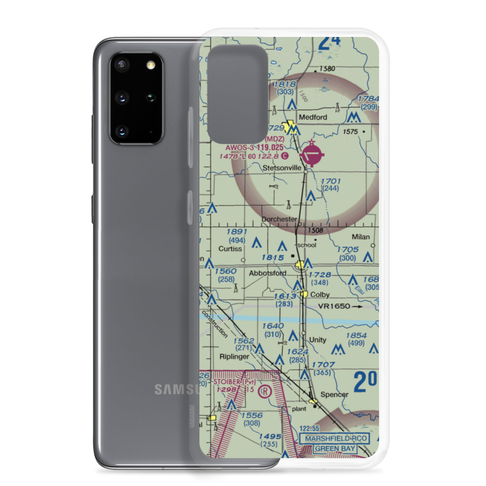 Jones Airport (83WI) VFR Sectional Samsung Case Samsung Galaxy S20 Plus model shown