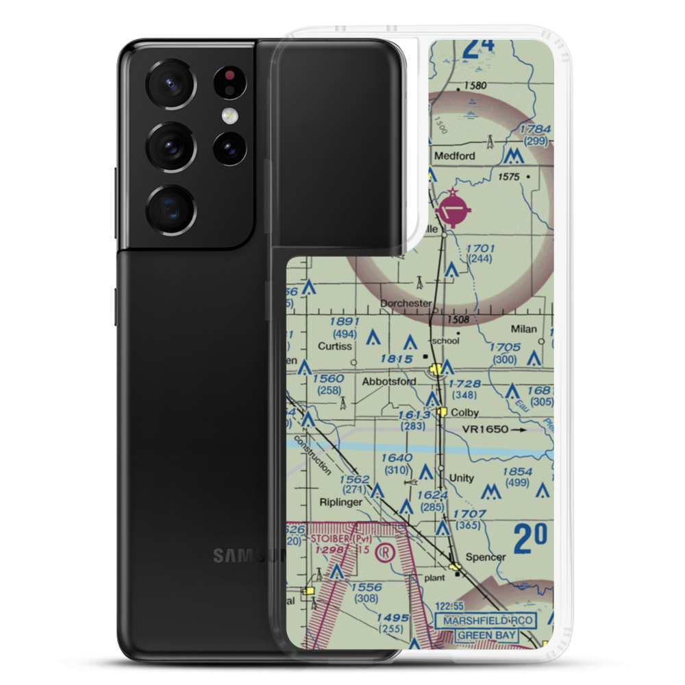 Jones Airport (83WI) VFR Sectional Samsung Case Samsung Galaxy S21 Ultra model shown