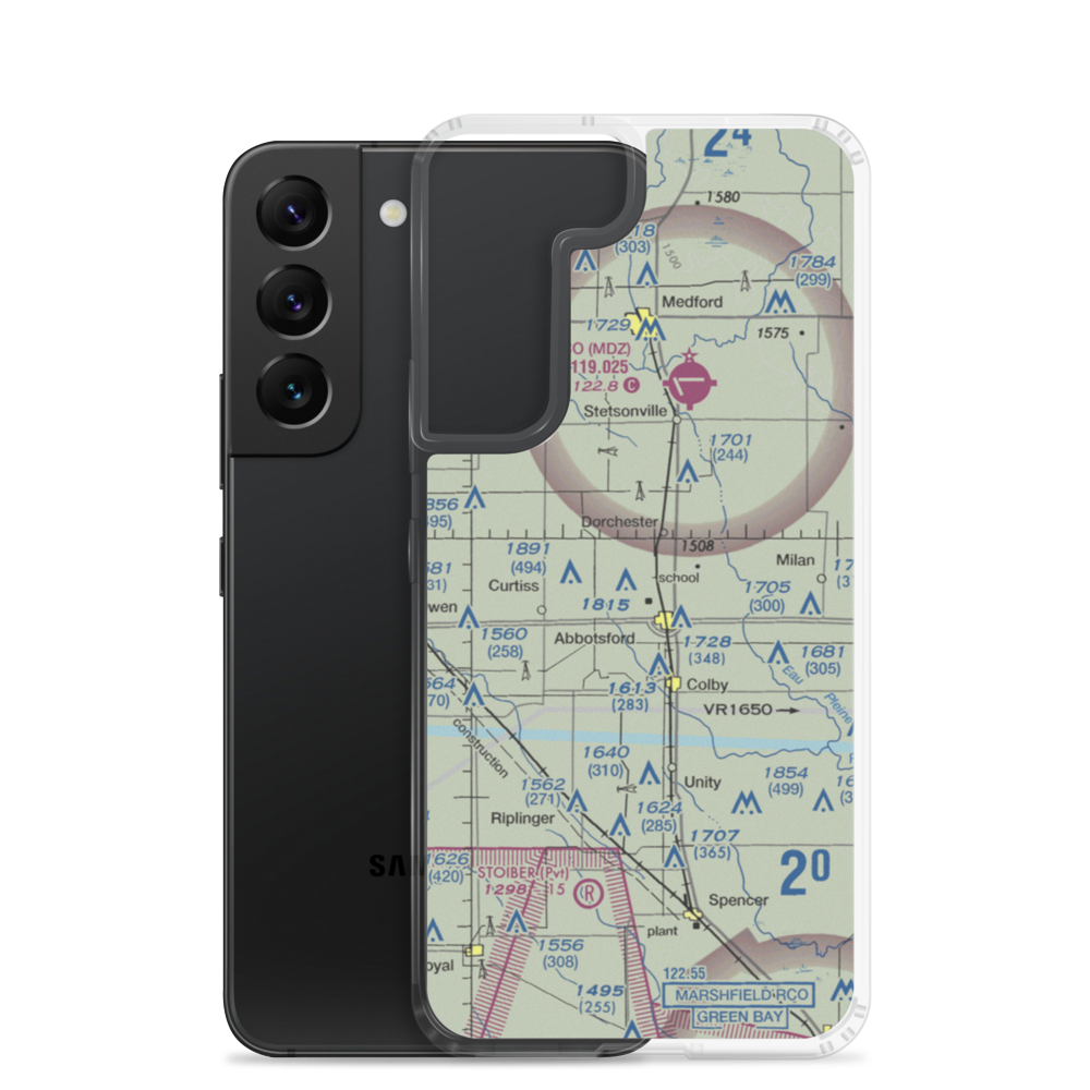 Jones Airport (83WI) VFR Sectional Samsung Case Samsung Galaxy S22 model shown