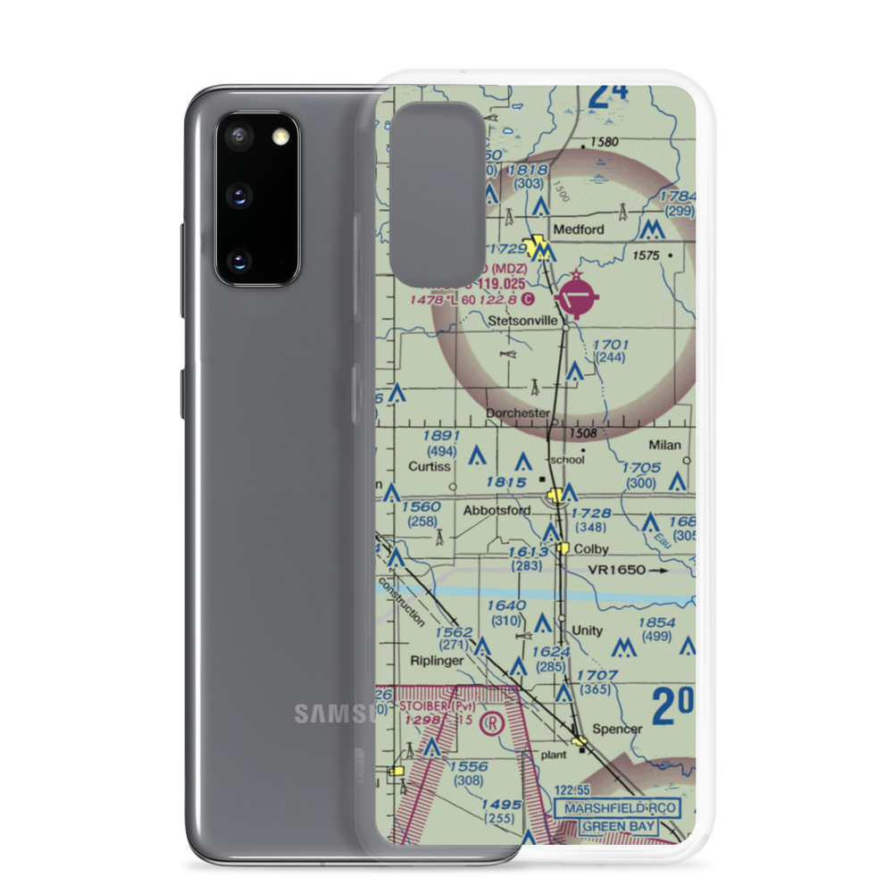Jones Airport (83WI) VFR Sectional Samsung Case Samsung Galaxy S20 model shown