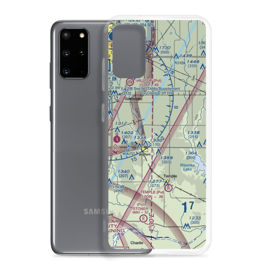 Jones Farm Field (OK12) VFR Sectional Samsung Case Samsung Galaxy S20 Plus model shown