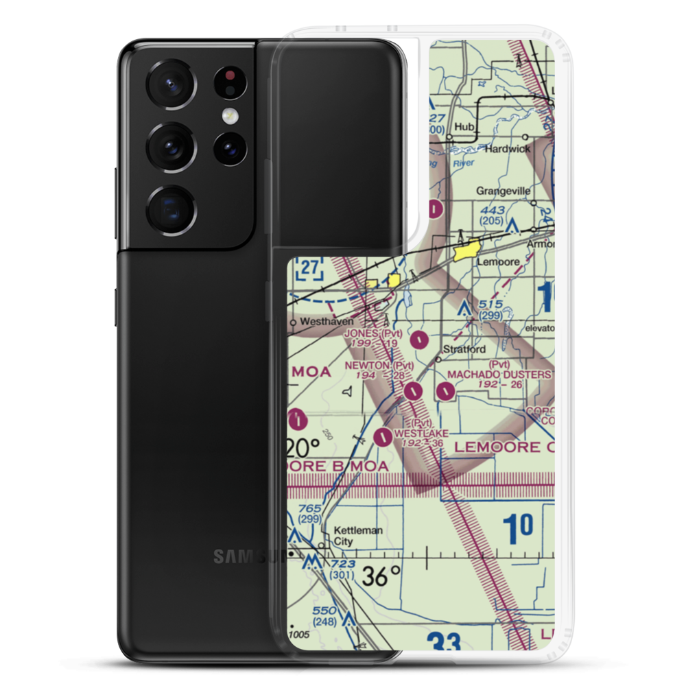 Jones Farms Airport (CA49) VFR Sectional Samsung Case Samsung Galaxy S21 Ultra model shown
