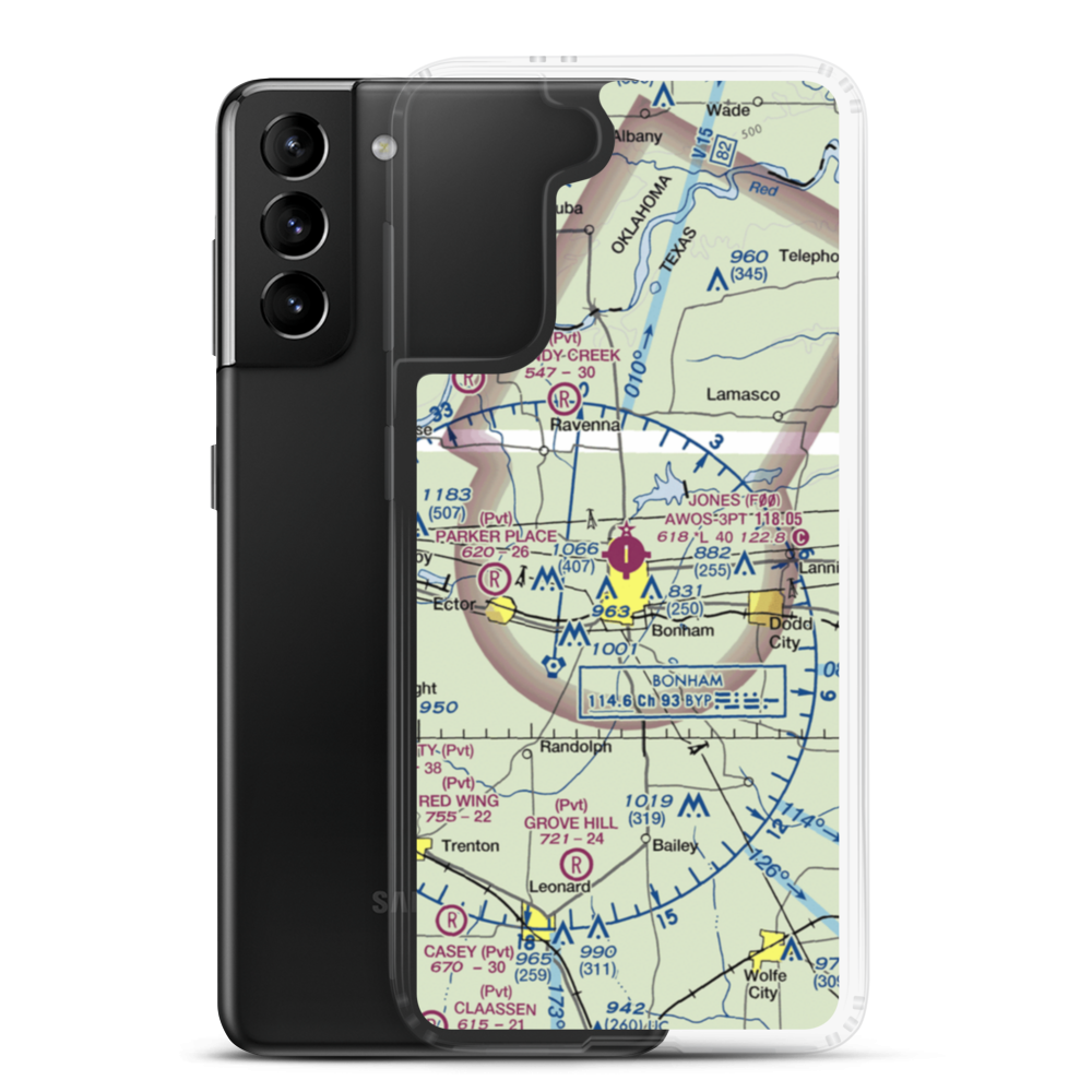 Jones Field (F00) VFR Sectional Samsung Case Samsung Galaxy S21 Plus model shown