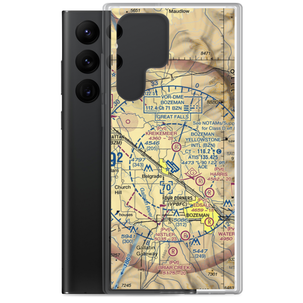 Jones Landing (05MT) VFR Sectional Samsung Case Samsung Galaxy S22 Ultra model shown