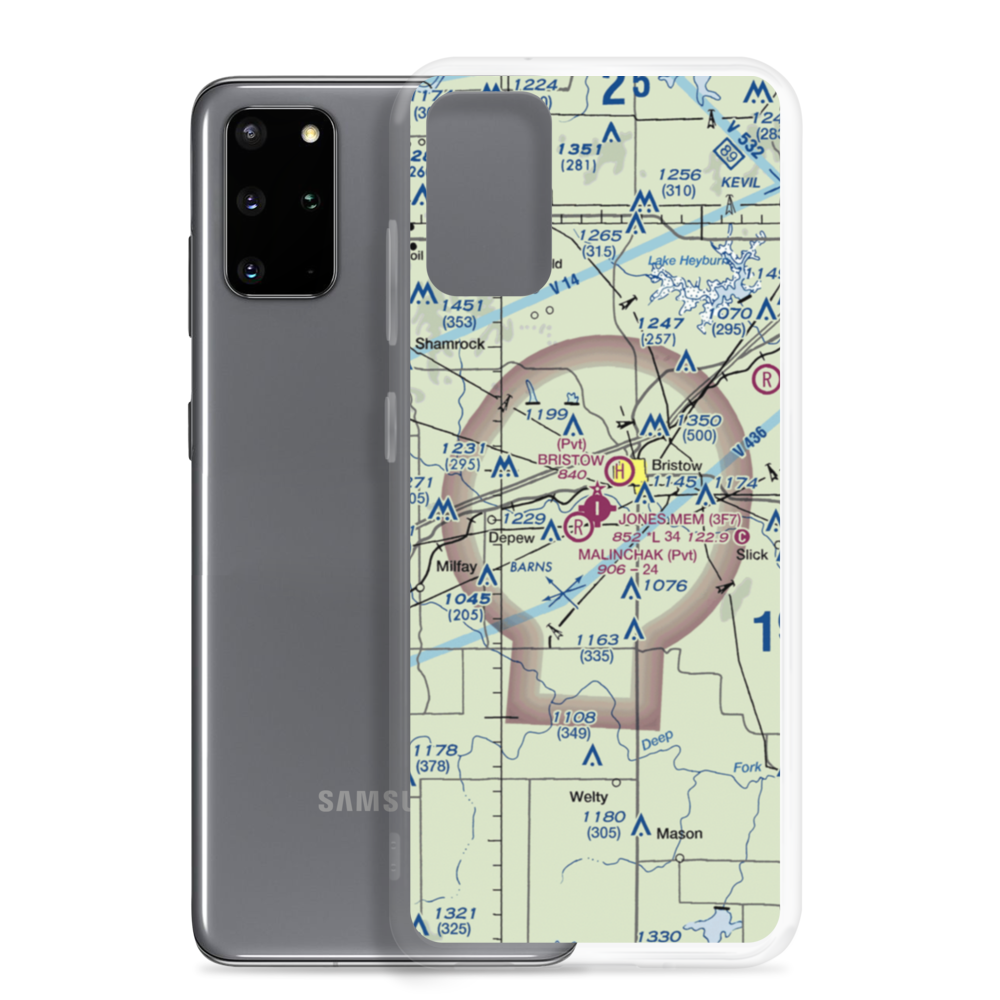 Jones Memorial Airport (3F7) VFR Sectional Samsung Case Samsung Galaxy S20 Plus model shown