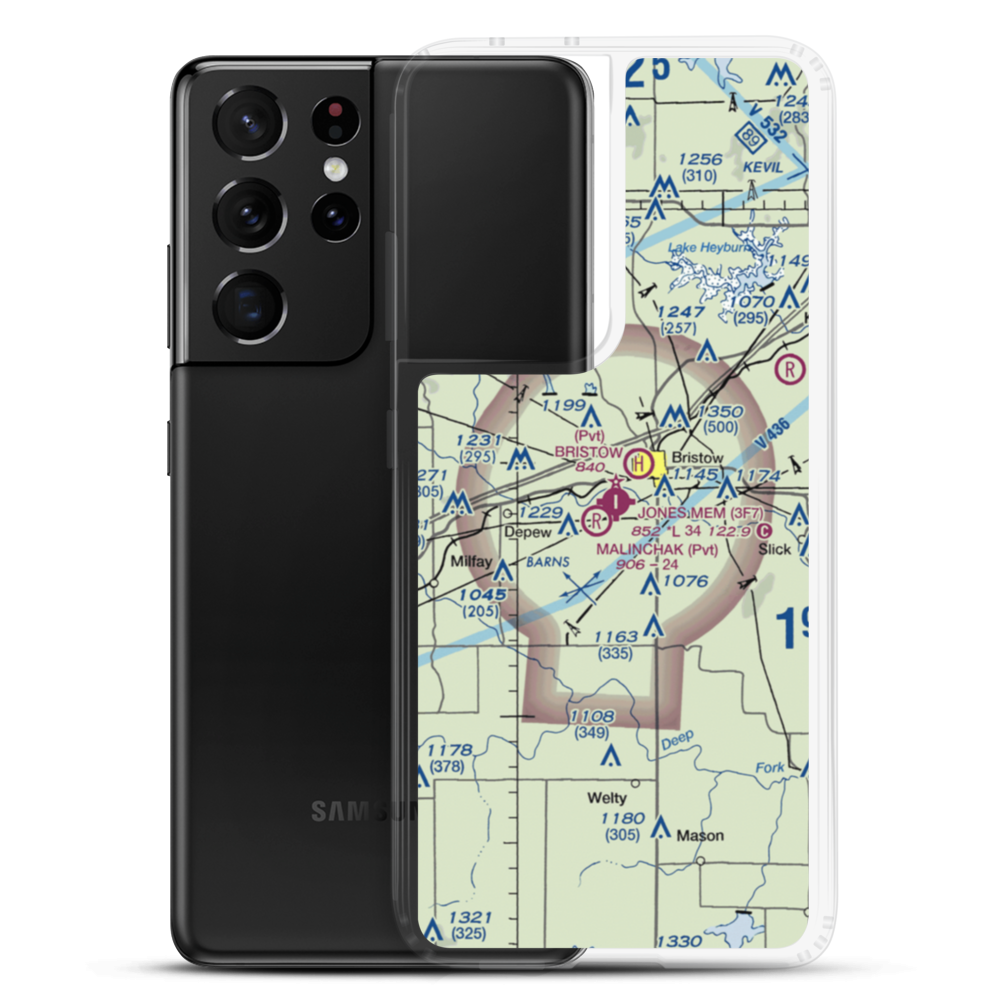 Jones Memorial Airport (3F7) VFR Sectional Samsung Case Samsung Galaxy S21 Ultra model shown
