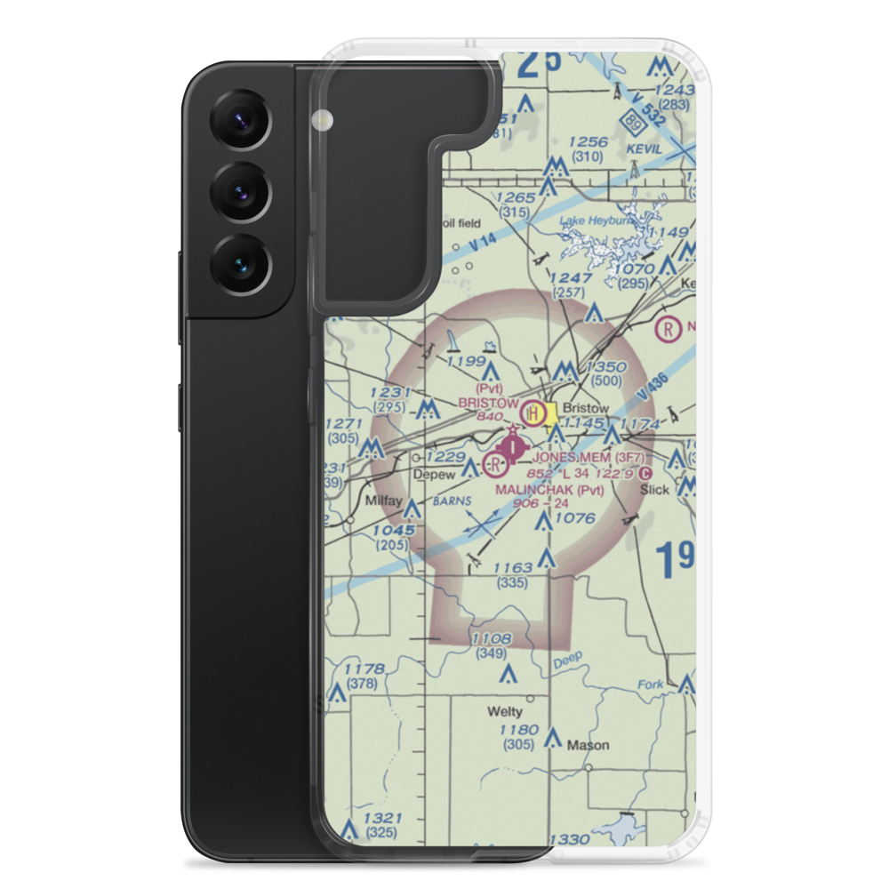 Jones Memorial Airport (3F7) VFR Sectional Samsung Case Samsung Galaxy S22 Plus model shown