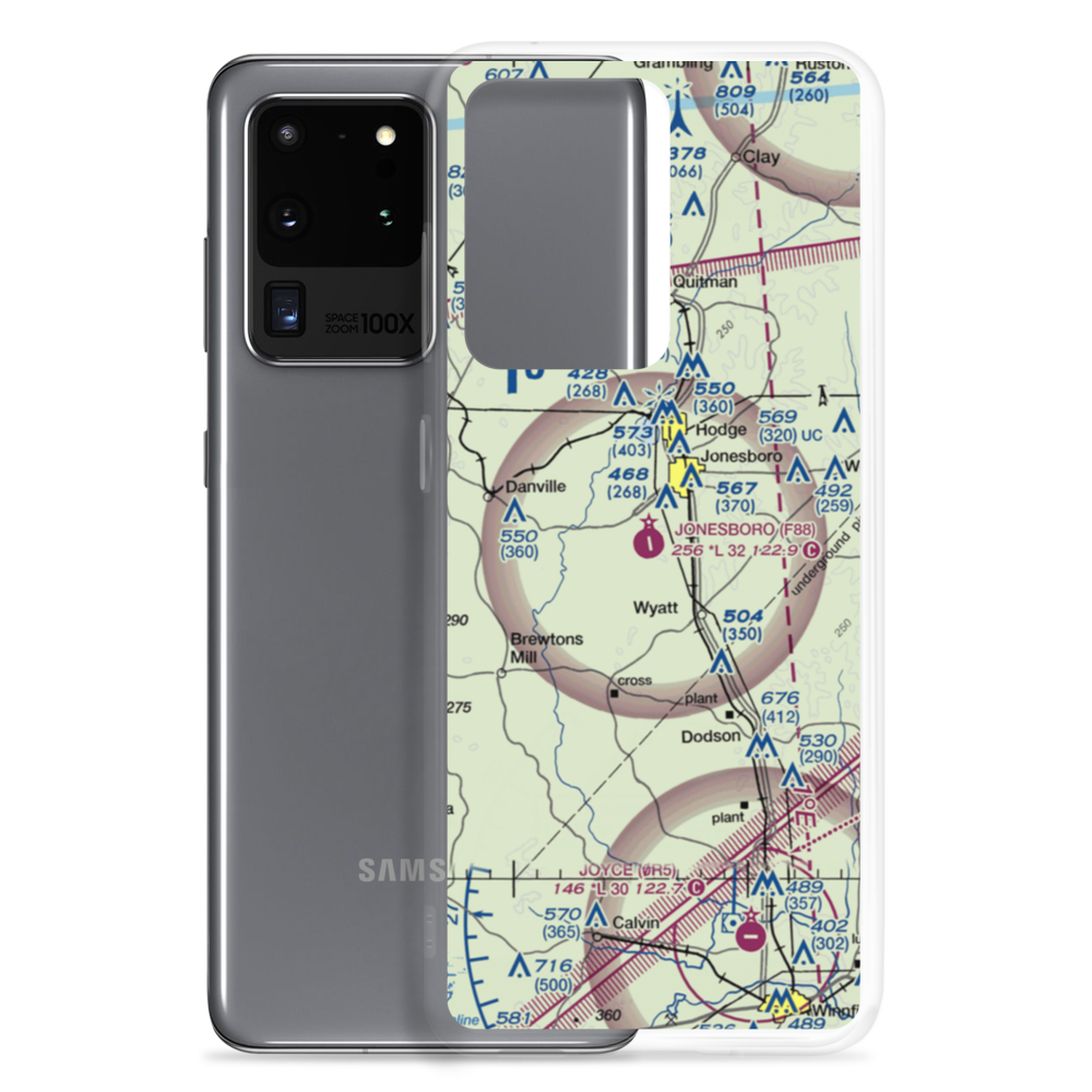 Jonesboro Airport (F88) VFR Sectional Samsung Case Samsung Galaxy S20 Ultra model shown