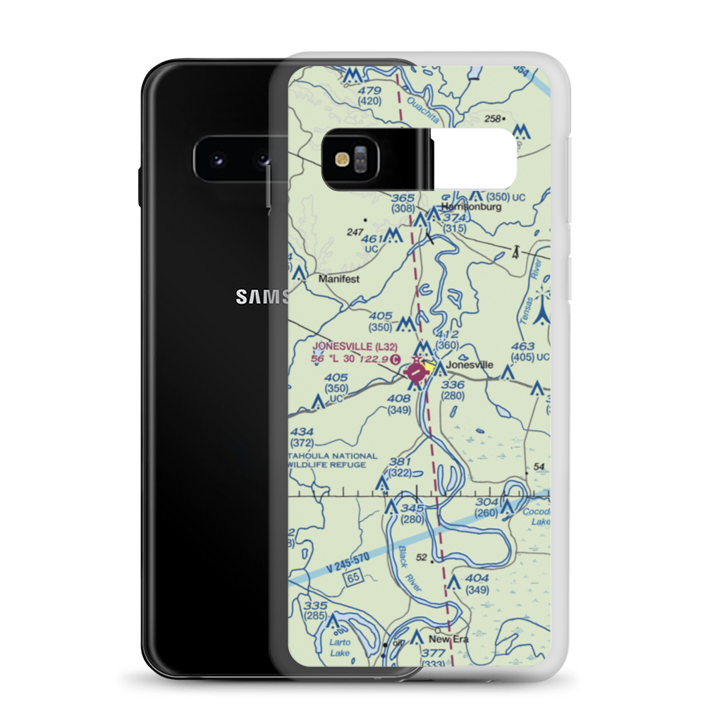 Jonesville Airport (L32) VFR Sectional Samsung Case Samsung Galaxy S10 model shown