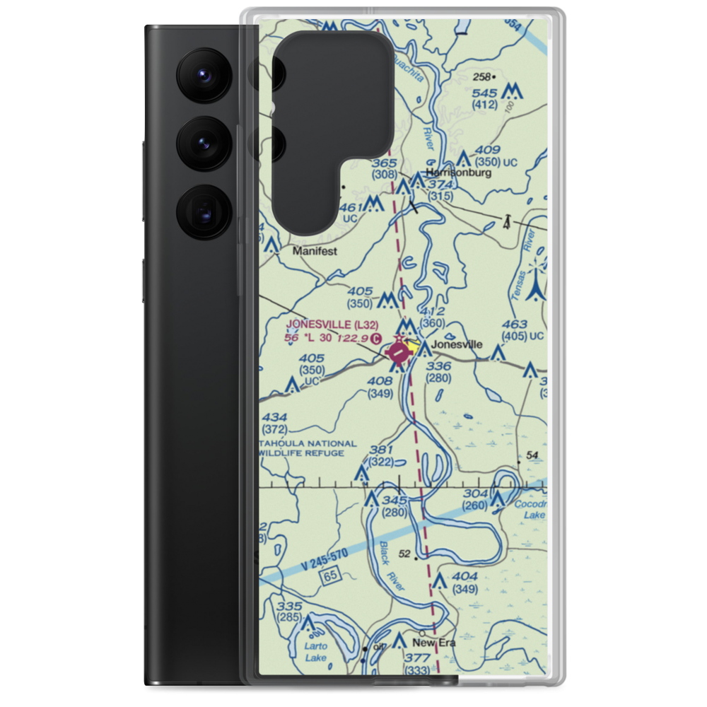 Jonesville Airport (L32) VFR Sectional Samsung Case Samsung Galaxy S22 Ultra model shown