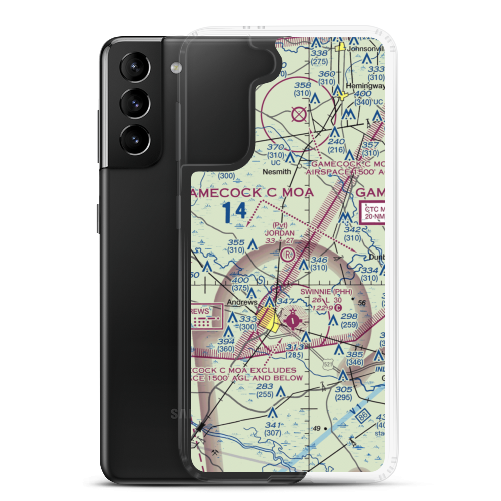 Jordan Airport (SC57) VFR Sectional Samsung Case Samsung Galaxy S21 Plus model shown